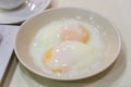 Singapore Breakfast Kaya Toast, Coffee bread and Half-boiled egg Royalty Free Stock Photo