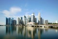 Singapore business district skyline financial downtown building with tourist sightseeing in day at Marina Bay, Singapore. Asian