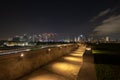 Singapore business district skyline with sunset Royalty Free Stock Photo