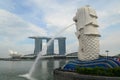 Singapore center with Merlion