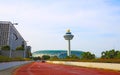 The Singapore Changi Airport icon and the newest bulind Jewel Royalty Free Stock Photo