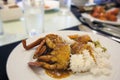 Singapore Chili Crab with Rice Royalty Free Stock Photo