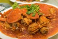 Singapore Chilli Crab Dish Image Royalty Free Stock Photo