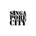 Singapore city negative space typography logo design image Royalty Free Stock Photo