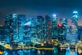 Singapore city at night Royalty Free Stock Photo