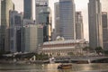 Modern skyscrapers in business district of Singapore City. Royalty Free Stock Photo