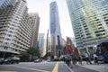 Skyscrapers in business district of Singapore City. Royalty Free Stock Photo