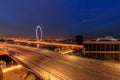 Singapore City and Singapore Flyer seen from Marina Bay Sands