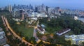 Singapore Skyline with Central Expressway at Dusk Royalty Free Stock Photo