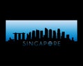 Singapore city skyline vector illustration Royalty Free Stock Photo