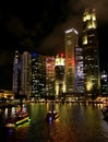 Singapore city skyline during the night