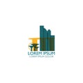 Singapore city skyline silhouette vector logo illustration