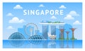 Singapore city skyline. Royalty Free Stock Photo