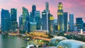 Singapore city skyline at twilight Royalty Free Stock Photo