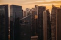 Singapore city at sunset Royalty Free Stock Photo