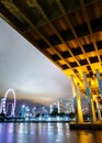 Singapore city view with freeway Royalty Free Stock Photo