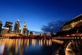 Singapore Cityscape in the evening Royalty Free Stock Photo