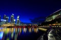 Singapore Cityscape in the evening Royalty Free Stock Photo