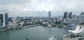 Singapore cityscape landscape with Esplanade Westin Stamford and ArtScience Museum