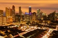 Singapore cityscape at night Royalty Free Stock Photo