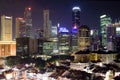 Singapore cityscape at night Royalty Free Stock Photo