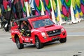 Singapore Civil Defense Force (SCDF) showing its light fire attack vehicle during National Day Parade (NDP) Rehearsal 2013