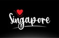 Singapore country text typography logo icon design on black background