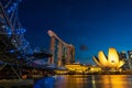 Singapore Business Building Landscape View On the waterfront overlooking the Marina Bay building Royalty Free Stock Photo