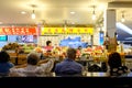 Singapore-07 DEC 2017:Singapore chinatown mrt station indoor fruit market