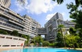 Singapore-DEC 28 2018: The Interlace Condominium building facade view in Singapore