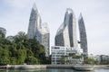 Keppel Bay Marina and Reflections at Keppel Bay luxury waterfront residential complex in Singapore Royalty Free Stock Photo