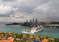 Cruise liner near Singapore