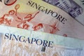 Singapore dollars, the Currency of the city-state of Singapore Royalty Free Stock Photo