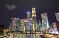 Singapore night cityscape Royalty Free Stock Photo