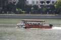 Singapore DUCK Tour bus sail on the water Royalty Free Stock Photo