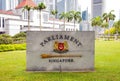 Singapore emblem in front of parliament Royalty Free Stock Photo