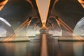 Singapore Esplanade Bridge symmetrical shot