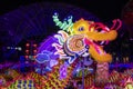 Chinese dragon dance performance show during Chinese New Year in Singapore Royalty Free Stock Photo