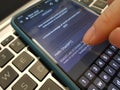 Singapore - Feb 2023: A person trying typing Hello ChatGPT