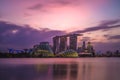 Skyline of singapore at the marina bay Royalty Free Stock Photo