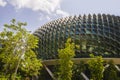 View of the famous and stunning Singaporean Opera theater, a building with an amazing futuristic design located in Marina Bay Royalty Free Stock Photo