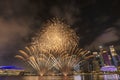 Singapore fireworks countdown celebration at Marina Bay, Colorful New Year Firework