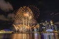 Singapore fireworks celebration at Marina Bay, Colorful New Year Firework