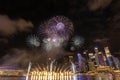 Singapore fireworks display countdown celebration at Marina Bay