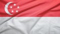 Singapore flag with fabric texture