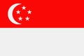 Singapore Flag Vector Flat Icon