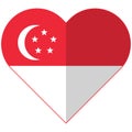 Singapore flat heart flag