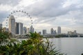 Singapore flyer across Marina Bay