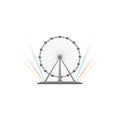 Singapore Flyer, the largest ferris wheel in the world vector Illustration