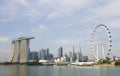 Singapore Flyer and Marina Bay Royalty Free Stock Photo